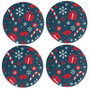 Hermia Manteles Individuales Multicolor de 37 cm (4 Piezas)